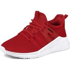 〽️Girls Running Athletic Red Sneakers Lace-up Tennis Comfortable Sport Shoes